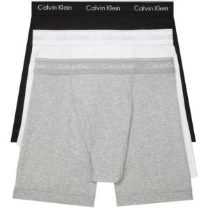 imageCalvin Klein Mens Cotton Classics 3Pack Boxer BriefBlack  Grey Heather  White