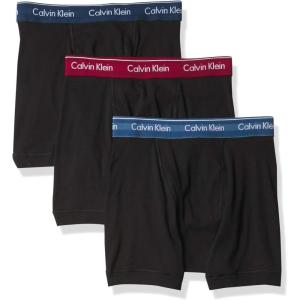 imageCalvin Klein Mens Cotton Classics 3Pack Boxer BriefBlack Bodies W Lacquer  Riverbed Heather  Riverbed