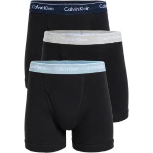 imageCalvin Klein Mens Cotton Classics 3Pack Boxer BriefBlack Bodies W Shoreline  Grey Heather  Arona