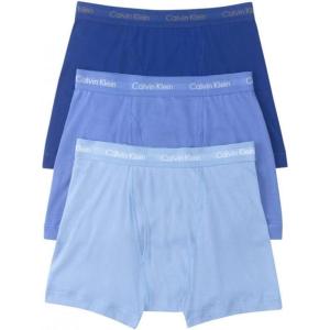 imageCalvin Klein Mens Cotton Classics 3Pack Boxer BriefBlue Assorted