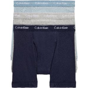 imageCalvin Klein Mens Cotton Classics 3Pack Boxer BriefShoreline  Grey Heather  Arona