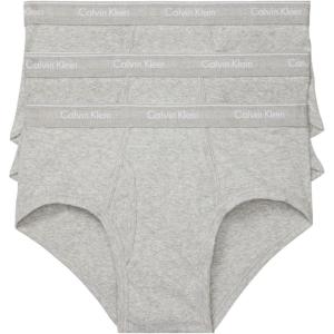 imageCalvin Klein Mens Cotton Classics 3Pack Brief3 Grey Heather