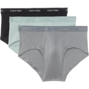 imageCalvin Klein Mens Cotton Classics 3Pack BriefBlackShadeConvoy