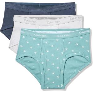 imageCalvin Klein Mens Cotton Classics 3Pack BriefMicro ChipDiamond LogoZoni BeachInk