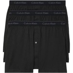 imageCalvin Klein Mens Cotton Classics 3Pack Knit Boxer3 Black
