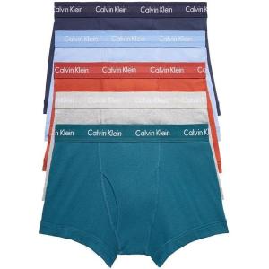 imageCalvin Klein Mens Cotton Classics 3Pack TrunkAtlantic DeepCinnabarGrey HeatherBel Air BlueBlueberry