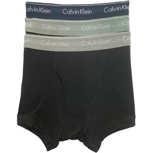 imageCalvin Klein Mens Cotton Classics 3Pack TrunkBlack Bodies W Classic Navy  Sage Meadow  Grey Heather