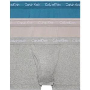 imageCalvin Klein Mens Cotton Classics 3Pack TrunkTapestry Teal  Dove  Grey Heather