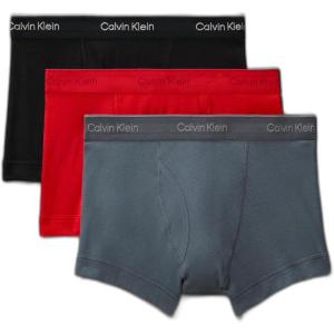 imageCalvin Klein Mens Cotton Classics 3Pack TrunkTurbulence adrenaline Rush black