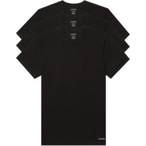 imageCalvin Klein Mens Cotton Classics 3Pack Undershirts3 Classic Black Crewneck
