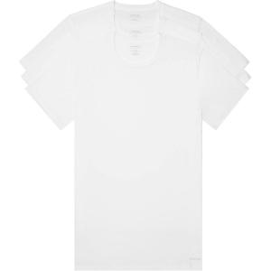 imageCalvin Klein Mens Cotton Classics 3Pack Undershirts3 Classic White Crewneck