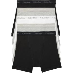 imageCalvin Klein Mens Cotton Classics 5Pack Boxer Brief2 Black  2 Heather Grey  1 White