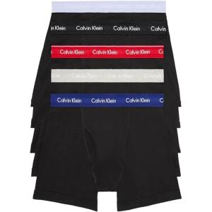 imageCalvin Klein Mens Cotton Classics 5Pack Boxer BriefBlack Bodies W Colored Wbs
