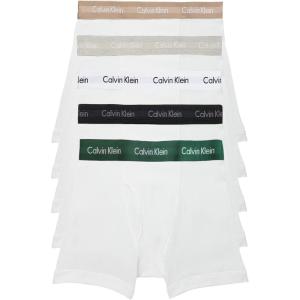imageCalvin Klein Mens Cotton Classics 5Pack Boxer BriefWhite W Natural Gray  Grey Heather  White  Night Sky  Ponderosa Pine