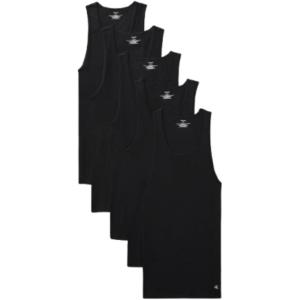 imageCalvin Klein Mens Cotton Classics 5Pack Tanks5 Black