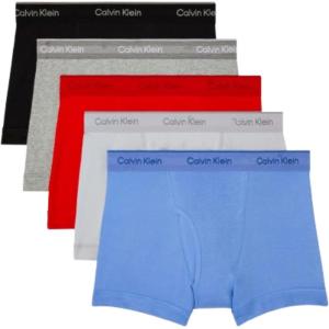 imageCalvin Klein Mens Cotton Classics 5Pack TrunkBlack  Glacier  Grey Heather  Molten  Micro Chip
