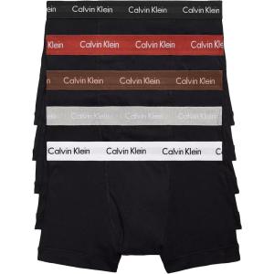 imageCalvin Klein Mens Cotton Classics 5Pack TrunkBlack With Atlantic DeepCinnabarGrey HeatherBel Air BlueBlueberry Waistband