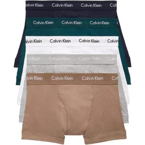 imageCalvin Klein Mens Cotton Classics 5Pack TrunkNatural Gray  Grey Heather  White  Night Sky  Ponderosa Pine