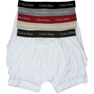 imageCalvin Klein Mens Cotton Classics 5Pack TrunkWhite Bodies W Black  Grey Heather  Exact  Tapioca  Olive