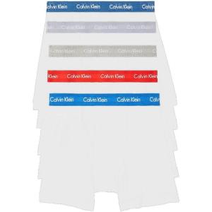 imageCalvin Klein Mens Cotton Classics 5Pack TrunkWhite Bodies W Ocean Hue Tuscan Terra Cotta Gre