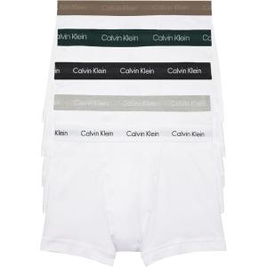 imageCalvin Klein Mens Cotton Classics 5Pack TrunkWhite W Natural Gray  Grey Heather  White  Night Sky  Ponderosa Pine