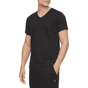 imageCalvin Klein Mens Cotton Classics 5Pack Undershirts5 Classic Black Vneck