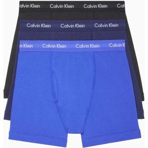 imageCalvin Klein Mens Cotton Stretch 3Pack Boxer BriefBlack  Blue Shadow  Cobalt Water