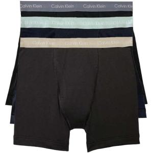 imageCalvin Klein Mens Cotton Stretch 3Pack Boxer BriefBlack W Dragon Fly  Mudstone  Asphalt Grey