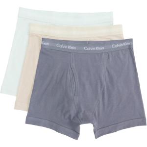 imageCalvin Klein Mens Cotton Stretch 3Pack Boxer BriefDragon Fly  Mudstone  Asphalt Grey