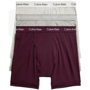 imageCalvin Klein Mens Cotton Stretch 3Pack Boxer BriefGrey Heather  Rhone  Snow Heather