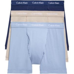 imageCalvin Klein Mens Cotton Stretch 3Pack Boxer BriefNew Navy  Vintage Khaki  Troposphere