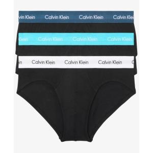 imageCalvin Klein Mens Cotton Stretch 3Pack BriefBlack Bodies W Spellbound  White  Blue Atoll Wb