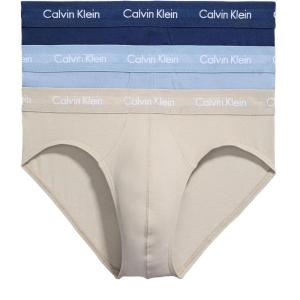 imageCalvin Klein Mens Cotton Stretch 3Pack BriefNew Navy  Vintage Khaki  Troposphere