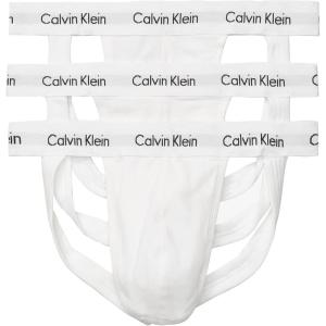 imageCalvin Klein Mens Cotton Stretch 3Pack Jock Strap3 White
