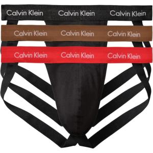 imageCalvin Klein Mens Cotton Stretch 3Pack Jock StrapBlack