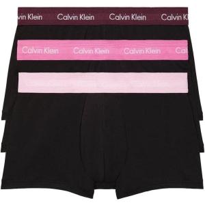 imageCalvin Klein Mens Cotton Stretch 3Pack Low Rise TrunksBlack Bodies W Pale Orchid  Hollywood Pink  Grape Glimmer