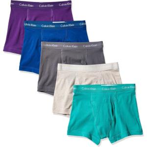 imageCalvin Klein Mens Cotton Stretch 3Pack Low Rise TrunksVerbenaGrey ShadowCrater LakeOatmeal HeatherAmazonite