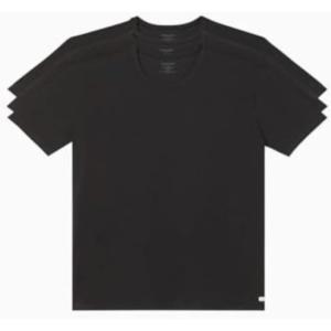 imageCalvin Klein Mens Cotton Stretch 3Pack Undershirts3 Classic Black Crewneck