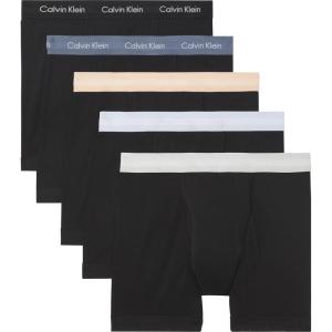 imageCalvin Klein Mens Cotton Stretch 5Pack Boxer BriefBlack Bodies W Black  Vintage Indigo  Melon Frenzy  Halogen Blue  Micro Chip Wbs