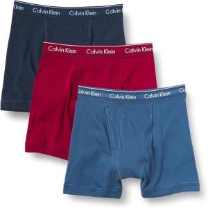 imageCalvin Klein Mens Cotton Stretch 5Pack Boxer BriefLacquer  Riverbed Heather  Riverbed
