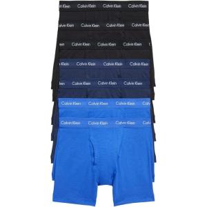 imageCalvin Klein Mens Cotton Stretch 7Pack Boxer Brief3 Black  2 Blue Shadow  2 Cobalt Water