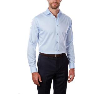 imageCalvin Klein Mens Dress Shirt Regular Fit Non Iron HerringboneBlue
