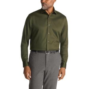 imageCalvin Klein Mens Dress Shirt Regular Fit Non Iron Stretch SolidForest