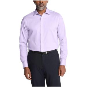 imageCalvin Klein Mens Dress Shirt Regular Fit Non Iron Stretch SolidLilac