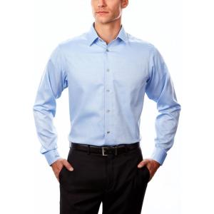 imageCalvin Klein Mens Dress Shirt Regular Fit Non Iron Stretch SolidStream