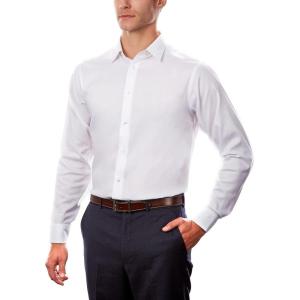 imageCalvin Klein Mens Dress Shirt Regular Fit Non Iron Stretch SolidWhite