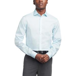 imageCalvin Klein Mens Dress Shirt Slim Fit Non Iron Stretch SolidMint Julip