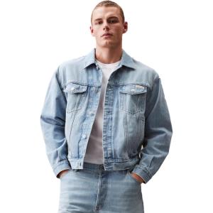 imageCalvin Klein Mens Essential Denim Trucker JacketMarbled Beacon