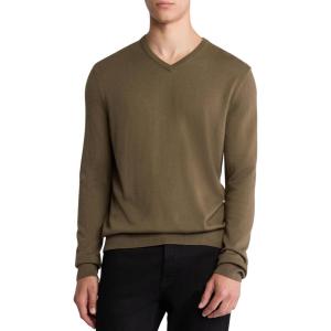 imageCalvin Klein Mens Extra Fine Merino Wool Blend VNeck SweaterTarmac