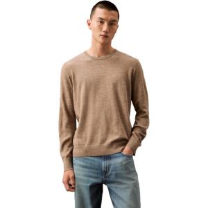 imageCalvin Klein Mens Extra Fine Merino Wool SweaterCinder Heather